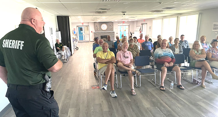 Instruction on the run, hide, fight concept in an active shooter situation on April 19, 2023