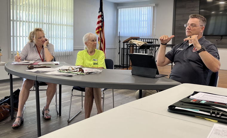 Fire Chief Kyle Bradshaw speaking on 04/16/25.