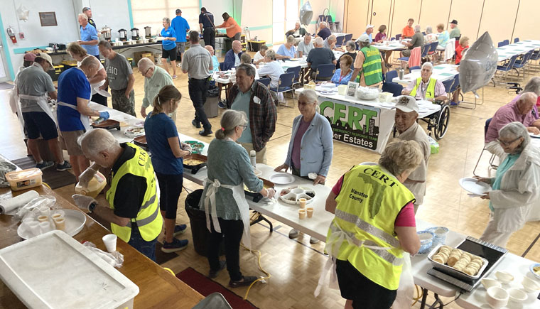 CERT members prepared breakfast on April 8, 2024.