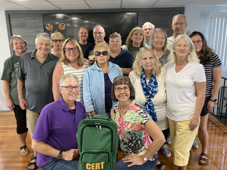 CERT Class graduation at Trailer Estates