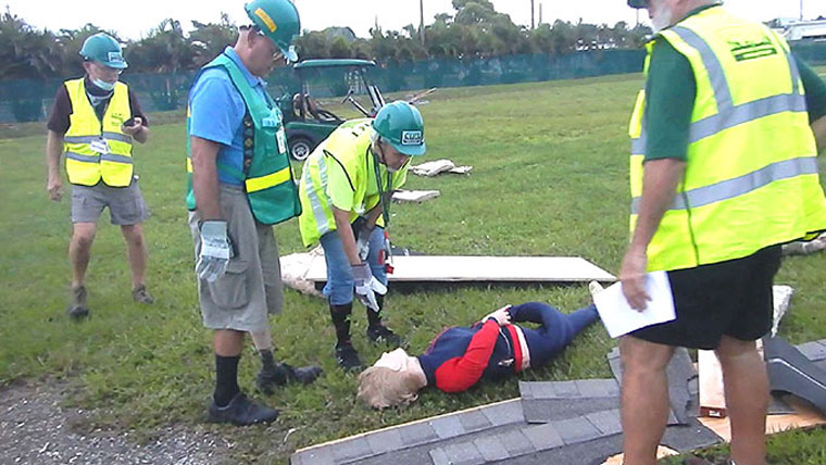 Trailer Estates CERT training exercise