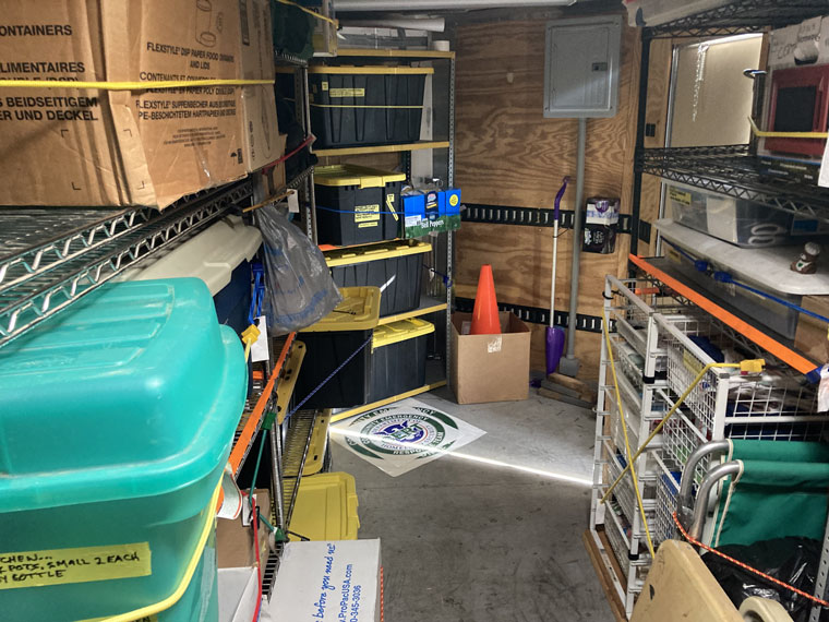 Inside front image of Trailer Estates CERT Triage Trailer